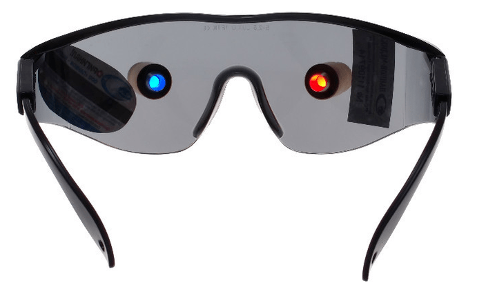 Lunettes de sport avec spots LED pour améliorer la vision
